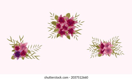 Botanical Collection Of Wild Floral Arrangements Sets With Garden Flowers, Herbs, Leaves, Branches, All Isolated As Design Elements For Banners, Postcards, Advertising, Social Media Posts, Textile,