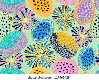 Botanical colorful pattern