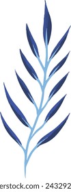 botanical, compound leaves, vector, spring, pinnate, natural, tree, leaf, foliage, flora, blue pinnate
