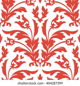 Botanical damask pattern seamless vector background tile