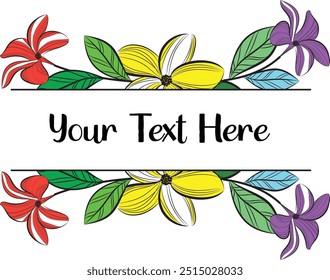 Botanical decorative frame design set . Hand drawn floral borders and divider with branch vector illustration on white isolated background