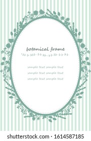 Botanical design background material of flowers and leaves