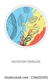 Botanical design for menu, cosmetics, Spa, perfume, beauty salon, travel Agency, florist shop
