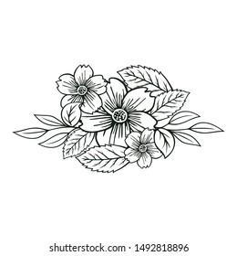 Botanical design vector art template