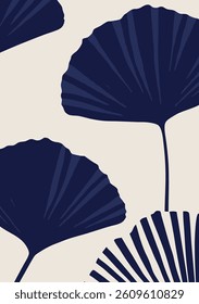 Botanical doodle background vector illustration. Floral abstract trendy design for print, wallpaper, clipart, wall art for home decoration. 