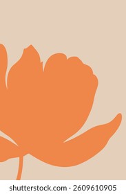 Botanical doodle background vector illustration. Floral abstract trendy design for print, wallpaper, clipart, wall art for home decoration. 