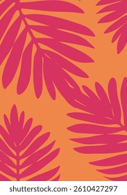 Botanical doodle background vector illustration. Floral abstract trendy design for print, wallpaper, clipart, wall art for home decoration. 