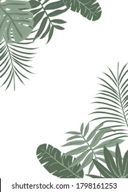 Botanical elegant decorative vector template. Vector illustration for posters, postcards, brochures.