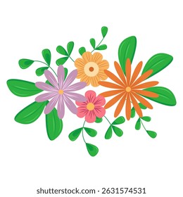 Elemento botánico. Elementos florales, flores silvestres, hojas y hierbas, plantas, follaje. Vectores para decoración, Sitio web, tarjeta de boda y tienda.