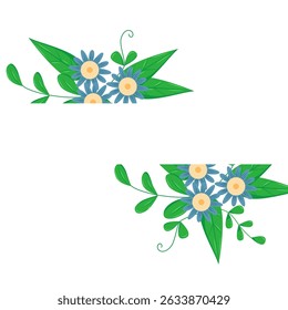 Botanical element. Floral elements, wildflower, leaves and herb, plants, foliage. Vectors for decor, website, wedding card and shop.