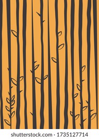 Botanical elements abstract background, vector illustration