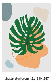 botanical elements on abstract background
