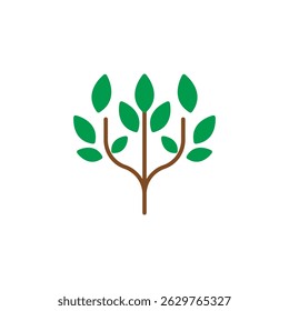 Botanical energy tree vector logo design
