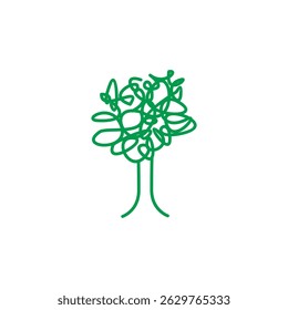 Botanical energy tree vector logo design
