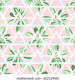 Botanical Exotic Leave Seamless Pattern Design 