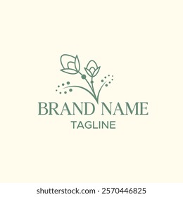 Botanical Floral Art Logo Vector Design