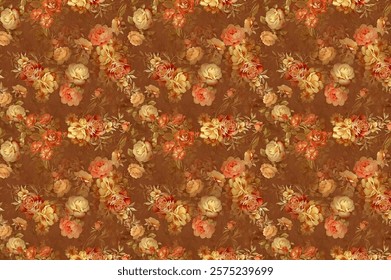 Botanical Floral Digital Seamless Pattern
