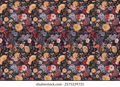 Botanical Floral Digital Seamless Pattern
