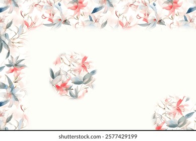 Botanical Floral Digital Seamless Pattern