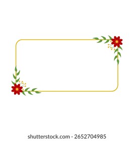 Botanical Floral Frame with Nature-Inspired Design