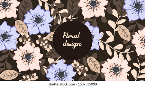 Botanical Floral pattern background for wallpaper