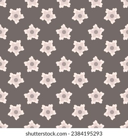 Botanical floral pattern design with flower motif. nature decorative background in flat style. repeat and seamless vector for wallpapers, wrapping paper, packaging, printing business, textile, fabric