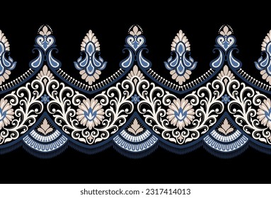 Botanical floral Seamless Abstract Seamless Geometric Ethnic pattern design for background flowers seamless pattern
