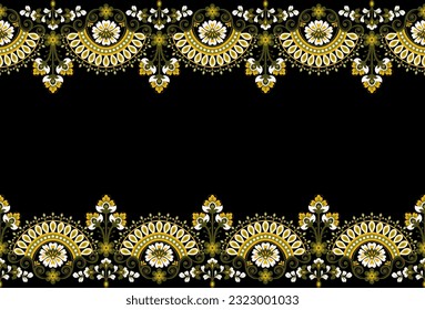 Botanical floral Seamless. Background Seamless Pattern Geometric Ethnic pattern design 
for background, carpet, wallpaper, clothing, wrapping, Batik, fabric, printing textile illustration.