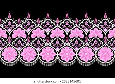 Botanical floral Seamless. Background Seamless Pattern Geometric Ethnic pattern design 
for background, carpet, wallpaper, clothing, wrapping, Batik, fabric, printing textile illustration.