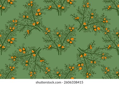 Botanical floral seamless pattern with chamomile flowers vector illustration. Repeating daisy plants in green background. Graphic design for Fashion Cover Textile Wedding Greeting Card Print Fabric