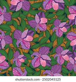 Botanische florale nahtlose Muster-Design für Mode Textilien, Grafiken, Hintergründe und Kunsthandwerk