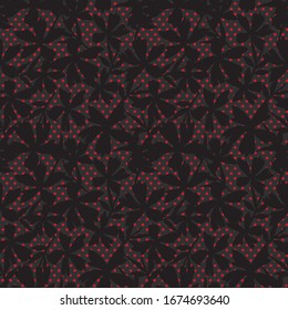 Botanical Floral seamless Pattern with dotted background for fashion prints, swimwear, backgrounds, websites, wallpaper, crafts