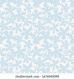 Patrón sin fisuras de flores botánicas con fondo de puntos para impresiones de moda, ropa de baño, fondos, sitios web, papel tapiz, artesanía