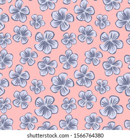 Botanical Floral seamless Pattern in Vector - Suitable for prints, patterns, backgrounds, websites, wallpaper, crafts