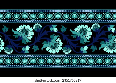 Botanical floral Seamless.Abstract Seamless Geometric Ethnic pattern design for background flowers seamless pattern