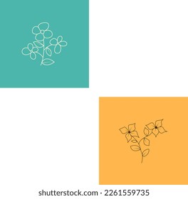 Botanical Floral SVG, Botanical Winterberry Bundle SVG, botanical line art floral leaves