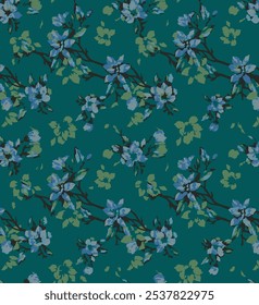 botanical floral vector seamless pattern with roses herbs and leaves big set background with flowers