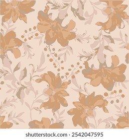 botanical floral vector seamless pattern with roses herbs and leaves big set background with flowers