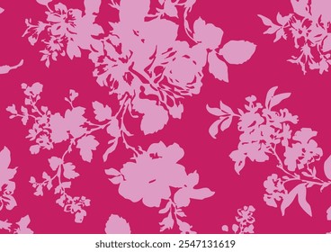 botanical floral vector seamless pattern with roses herbs and leaves big set background with flowers
