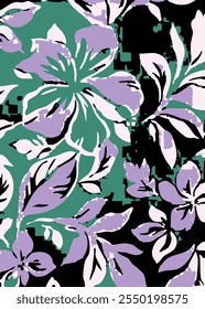 botanical floral ,vector, seamless pattern with roses herbs and leaves, big set background with flowers,abstract