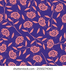 botanical floral vector seamless pattern with roses herbs and leaves big set background with flowers