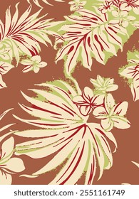 botanical floral vector seamless pattern with roses herbs and leaves big set background with flowers