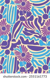 botanical floral vector seamless pattern with roses herbs and leaves big set background with flowers