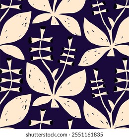 botanical floral vector seamless pattern with roses herbs and leaves big set background with flowers