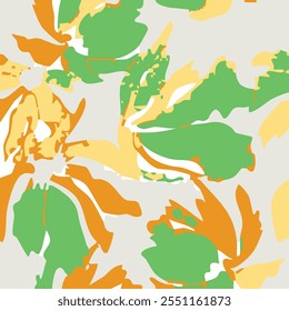 botanical floral vector seamless pattern with roses herbs and leaves big set background with flowers