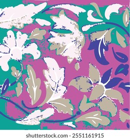botanical floral vector seamless pattern with roses herbs and leaves big set background with flowers