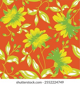 botanical floral vector seamless pattern with roses herbs and leaves big set background with flowers