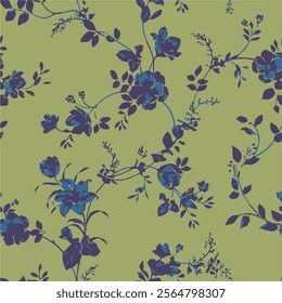 botanical floral vector seamless pattern with roses herbs and leaves big set background with flowers