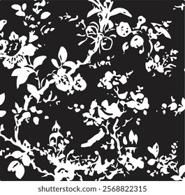 botanical floral vector seamless pattern with roses herbs and leaves big set background with flowers