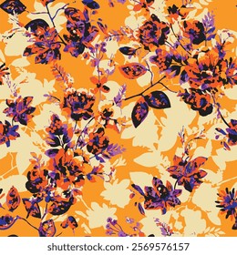 botanical floral vector seamless pattern with roses herbs and leaves big set background with flowers
